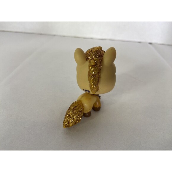 Littlest Pet Shop LPS 2133 Yellow Gold Glitter Sparkle Anteater Figure Hasbro - Picture 5 of 7